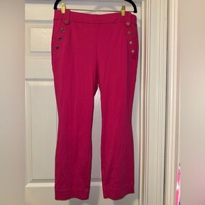 White House Black Market Pink Ankle Cropped Pants